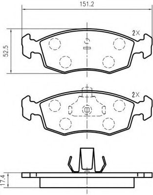 set placute frana,frana disc