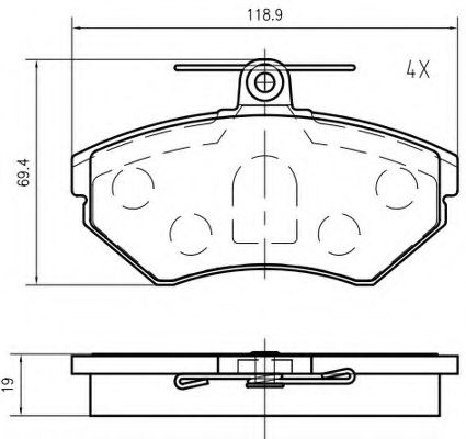 set placute frana,frana disc