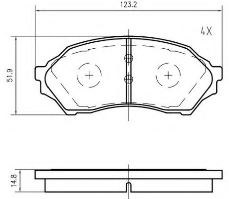 set placute frana,frana disc