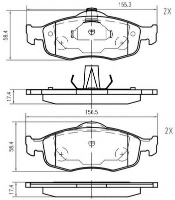 set placute frana,frana disc