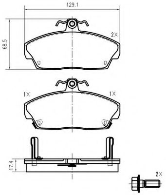 set placute frana,frana disc