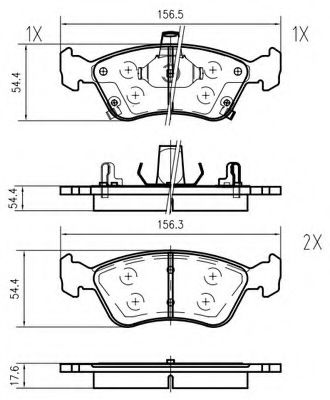 set placute frana,frana disc