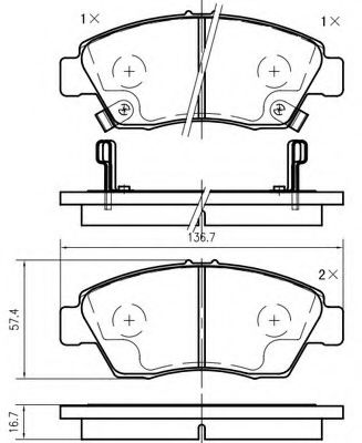 set placute frana,frana disc