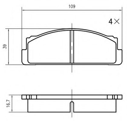 set placute frana,frana disc