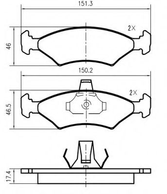 set placute frana,frana disc