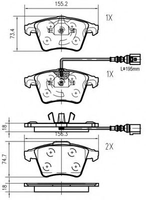 set placute frana,frana disc