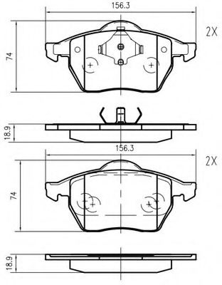 set placute frana,frana disc