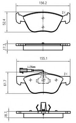 set placute frana,frana disc