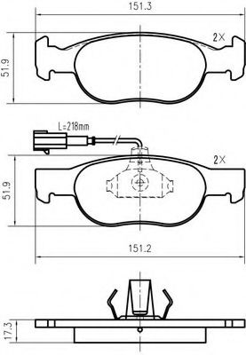 set placute frana,frana disc