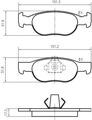 set placute frana,frana disc