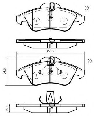 set placute frana,frana disc