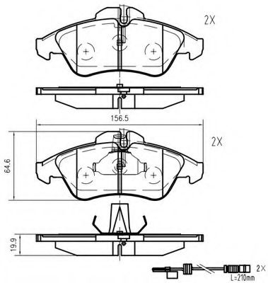 set placute frana,frana disc