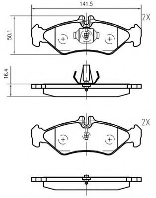 set placute frana,frana disc