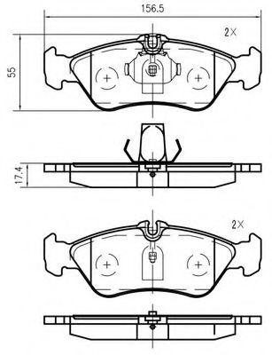 set placute frana,frana disc