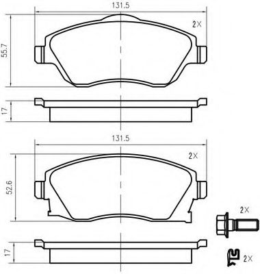 set placute frana,frana disc