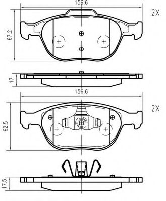 set placute frana,frana disc