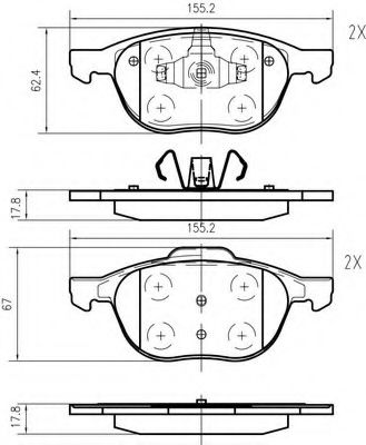 set placute frana,frana disc