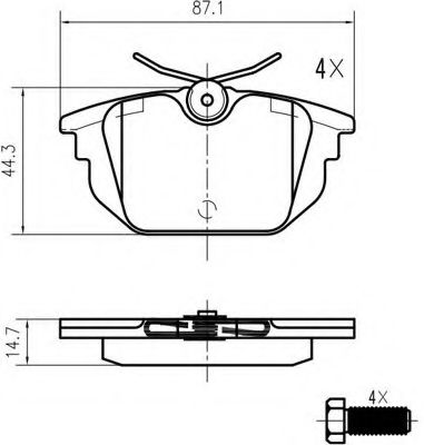 set placute frana,frana disc