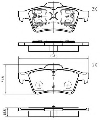 set placute frana,frana disc