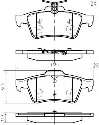 set placute frana,frana disc