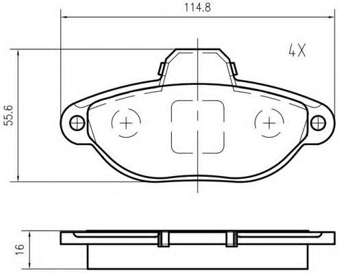 set placute frana,frana disc