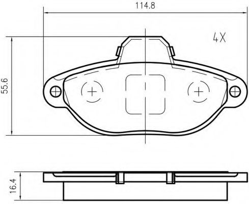 set placute frana,frana disc