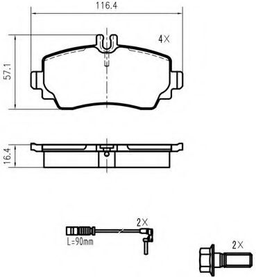 set placute frana,frana disc