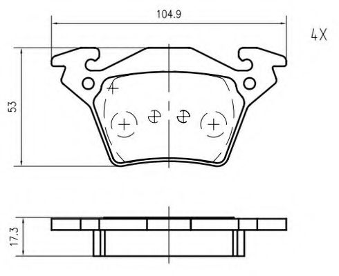 set placute frana,frana disc