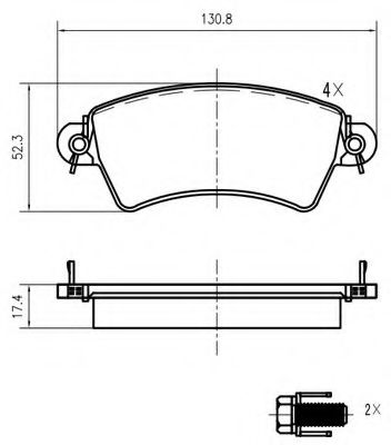 set placute frana,frana disc