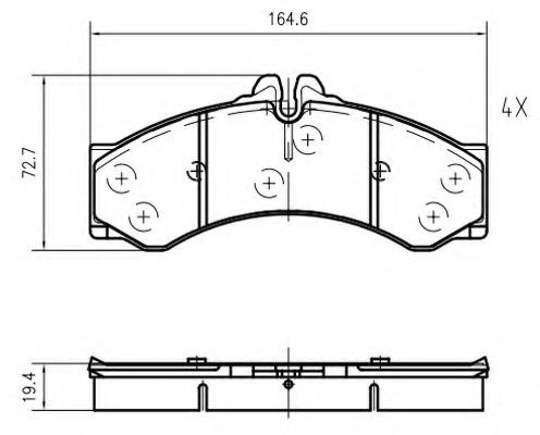 set placute frana,frana disc