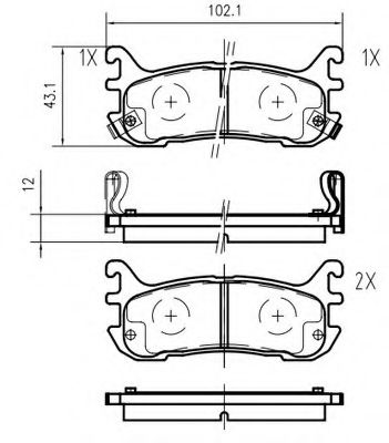 set placute frana,frana disc