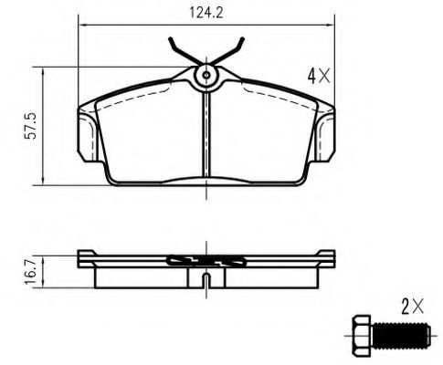 set placute frana,frana disc