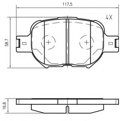 set placute frana,frana disc