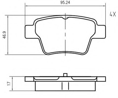 set placute frana,frana disc