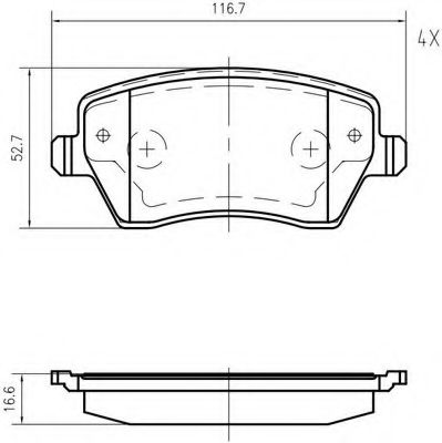 set placute frana,frana disc