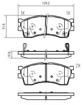 set placute frana,frana disc