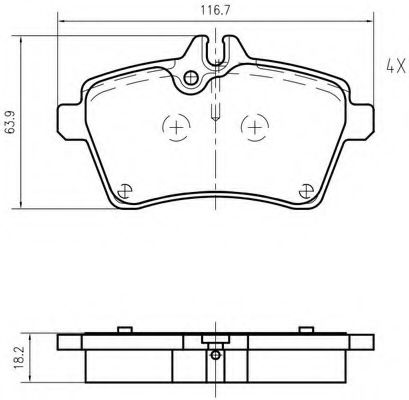 set placute frana,frana disc