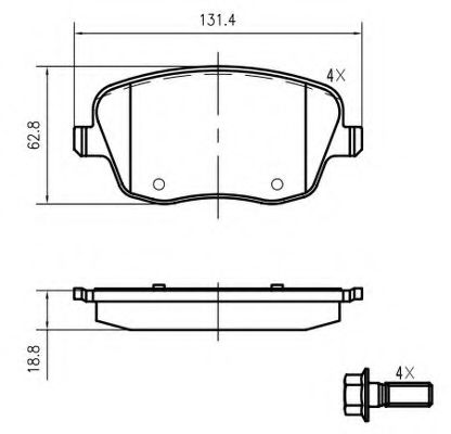 set placute frana,frana disc