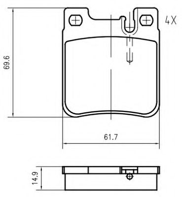 set placute frana,frana disc