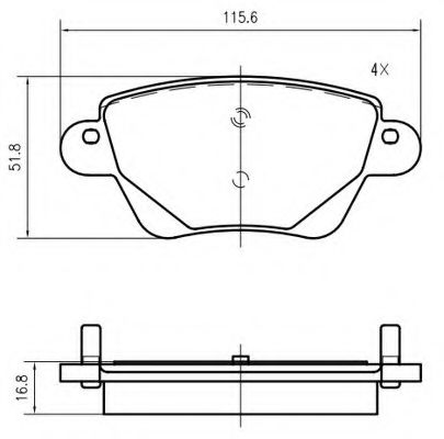 set placute frana,frana disc