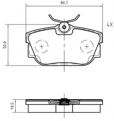 set placute frana,frana disc