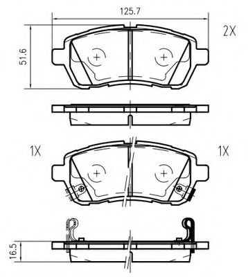 set placute frana,frana disc