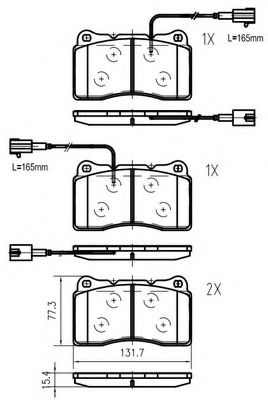 set placute frana,frana disc