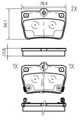 set placute frana,frana disc