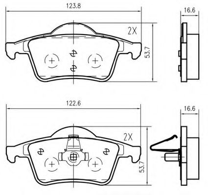 set placute frana,frana disc