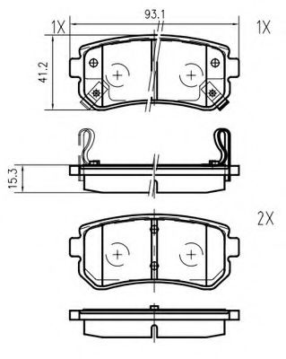 set placute frana,frana disc