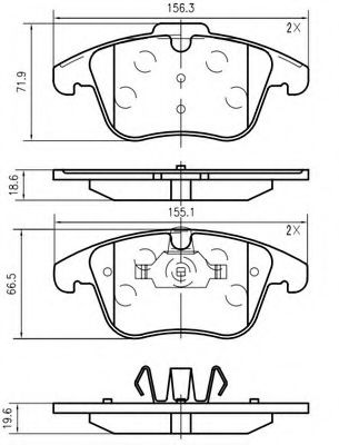 set placute frana,frana disc