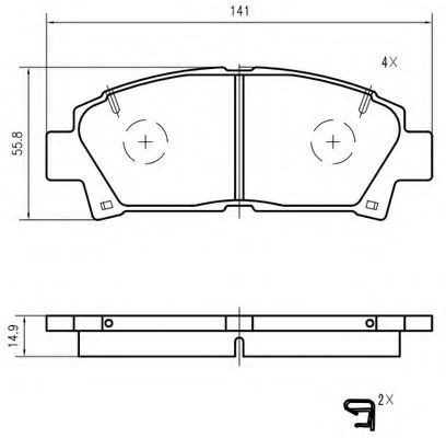 set placute frana,frana disc