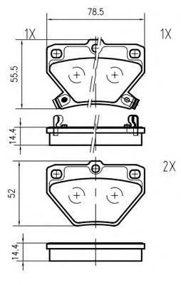 set placute frana,frana disc