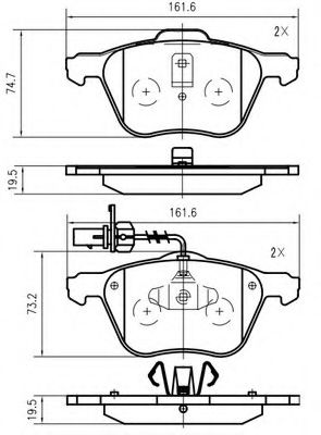 set placute frana,frana disc